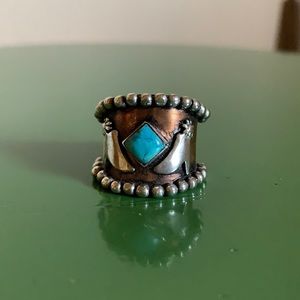 Antique Copper and Sterling Silver ring